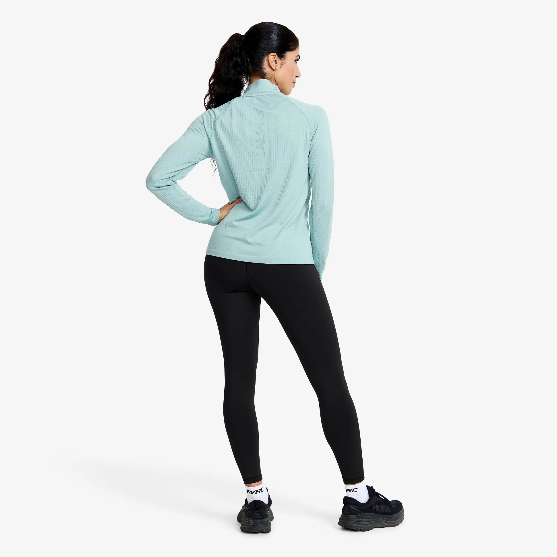 Focus Half-zip Seamless Top Naiset